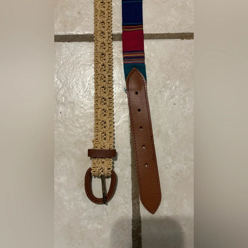 BOHO BELT BUNDLE Includes 2 Y2K Belts Size L